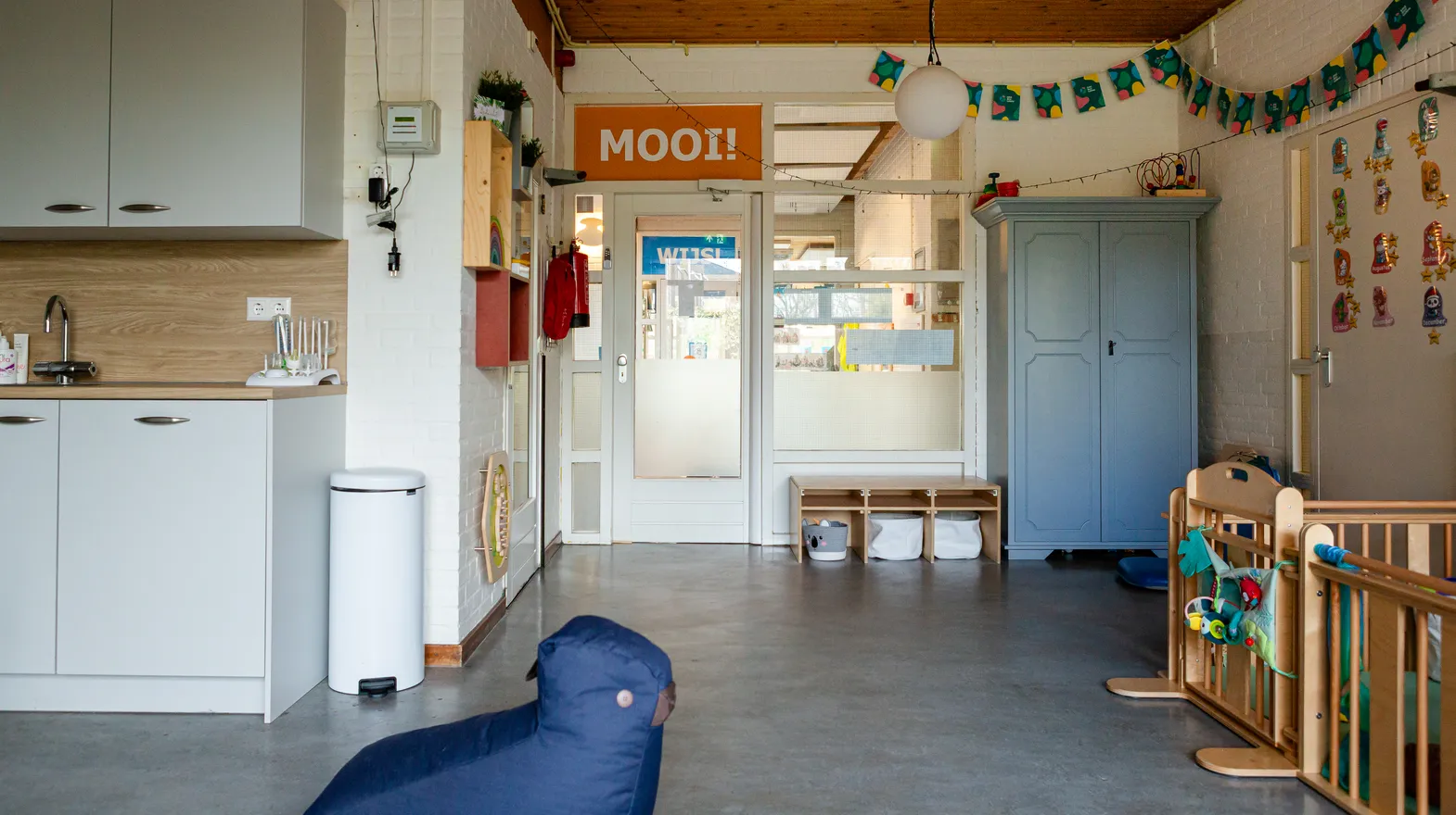 De groepsruimte van kinderdagverblijf Kruimeltje, kinderopvang Kind&co ludens