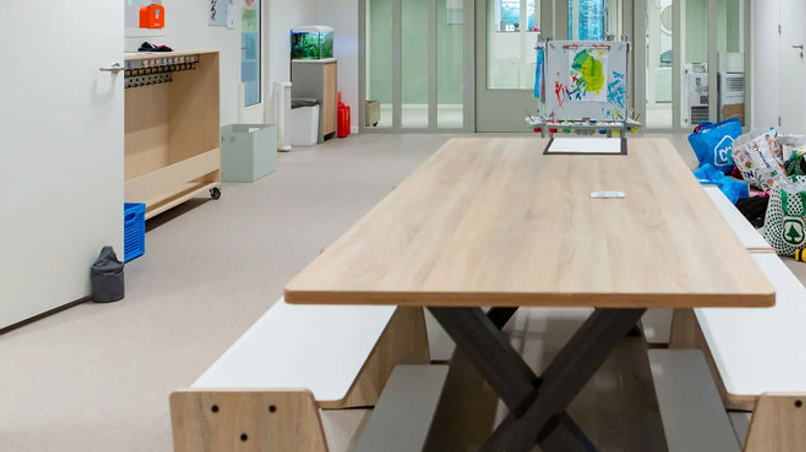 De groepsruimte van buitenschoolse opvang de Triangel, kinderopvang Kind&co Ludens