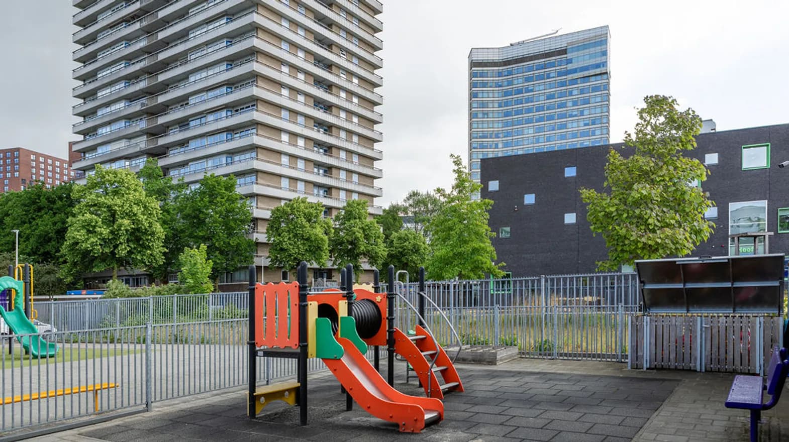 De buitenruimte van peuteropvang El Warda bij kinderopvang Kind&co Ludens