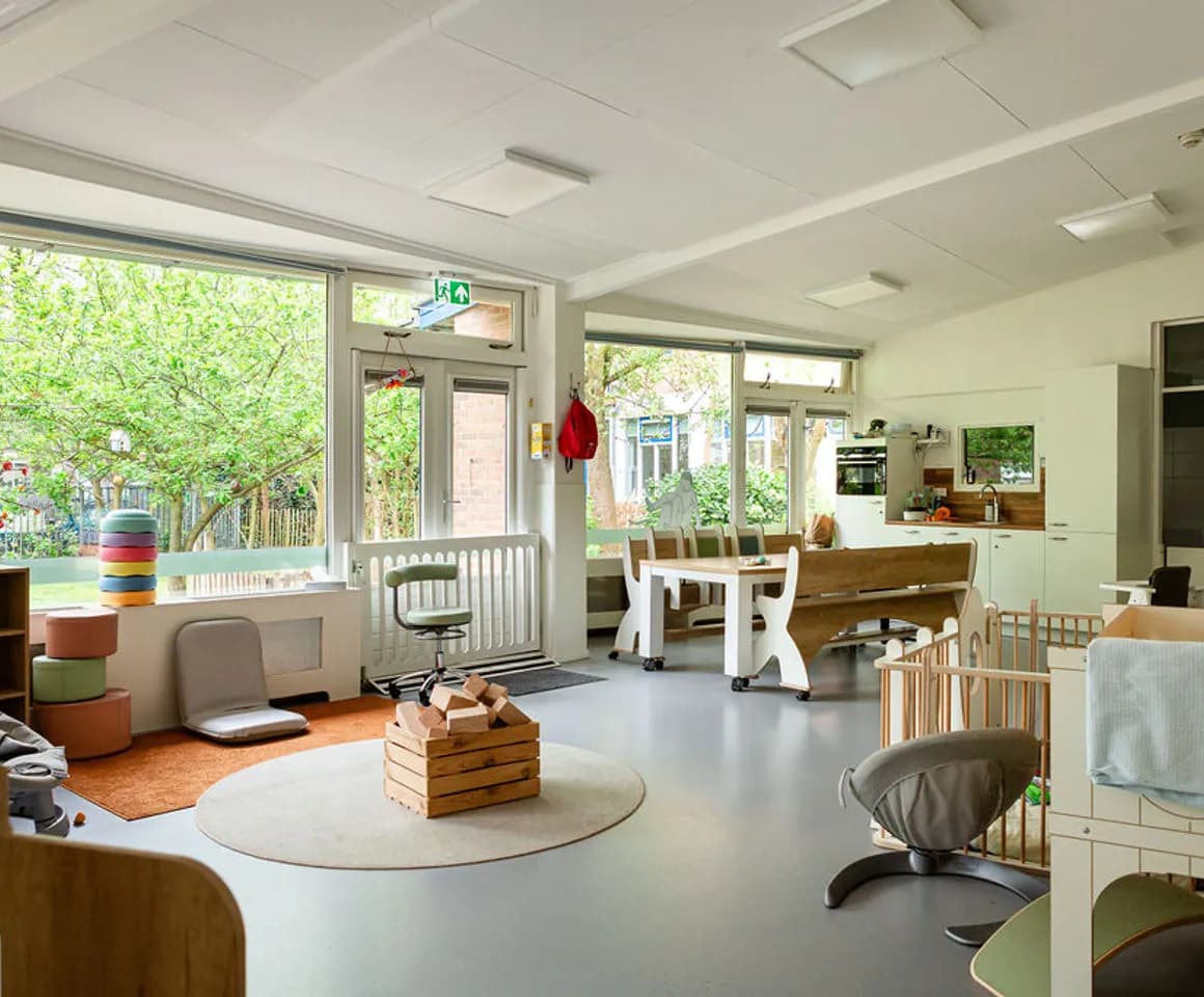 De groepsruimte van kinderdagverblijf Nijntje, kinderopvang Kind&co ludens