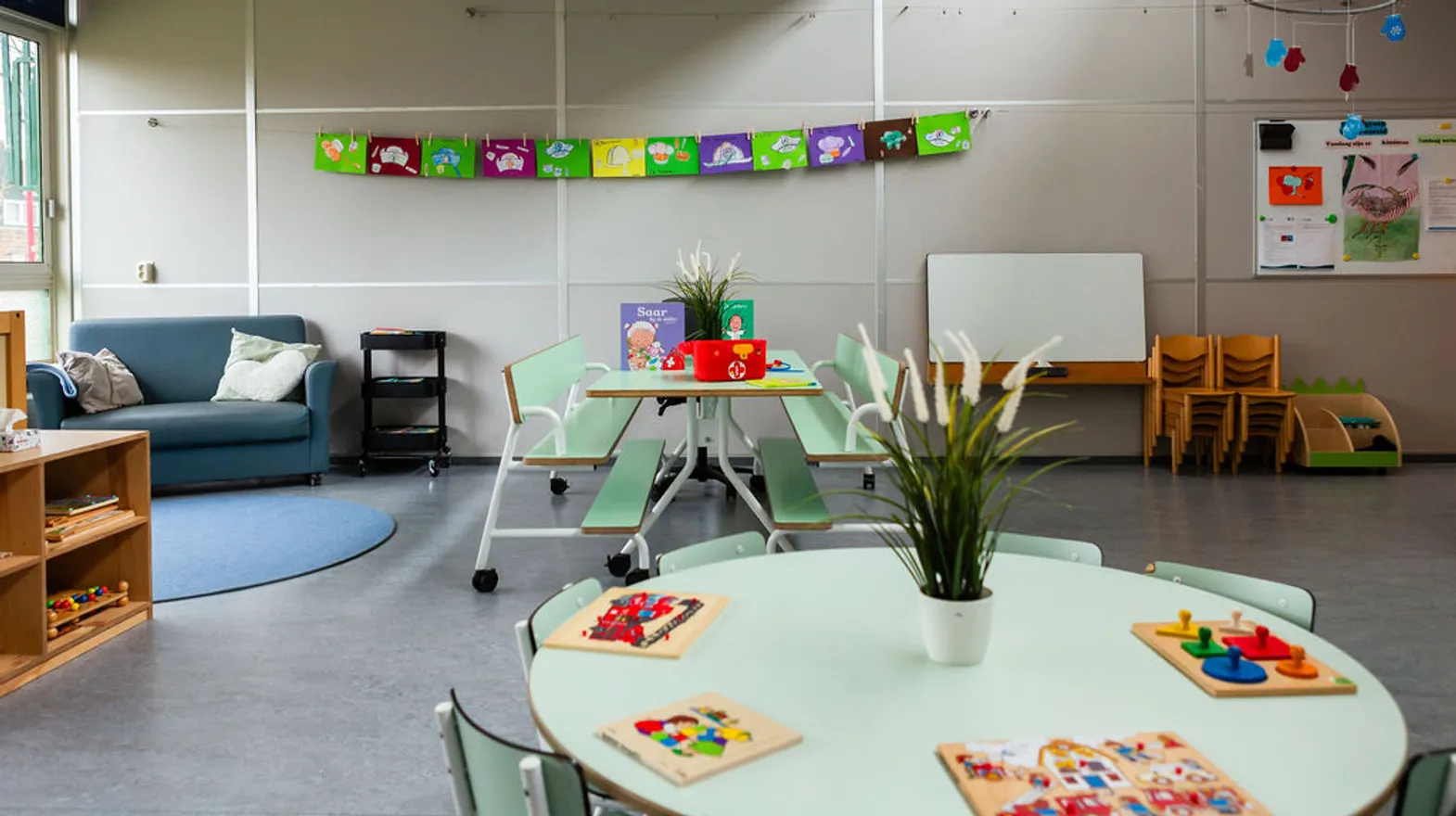 De groepsruimte van peuteropvang waterwereld bij kinderopvang Kind&co Ludens