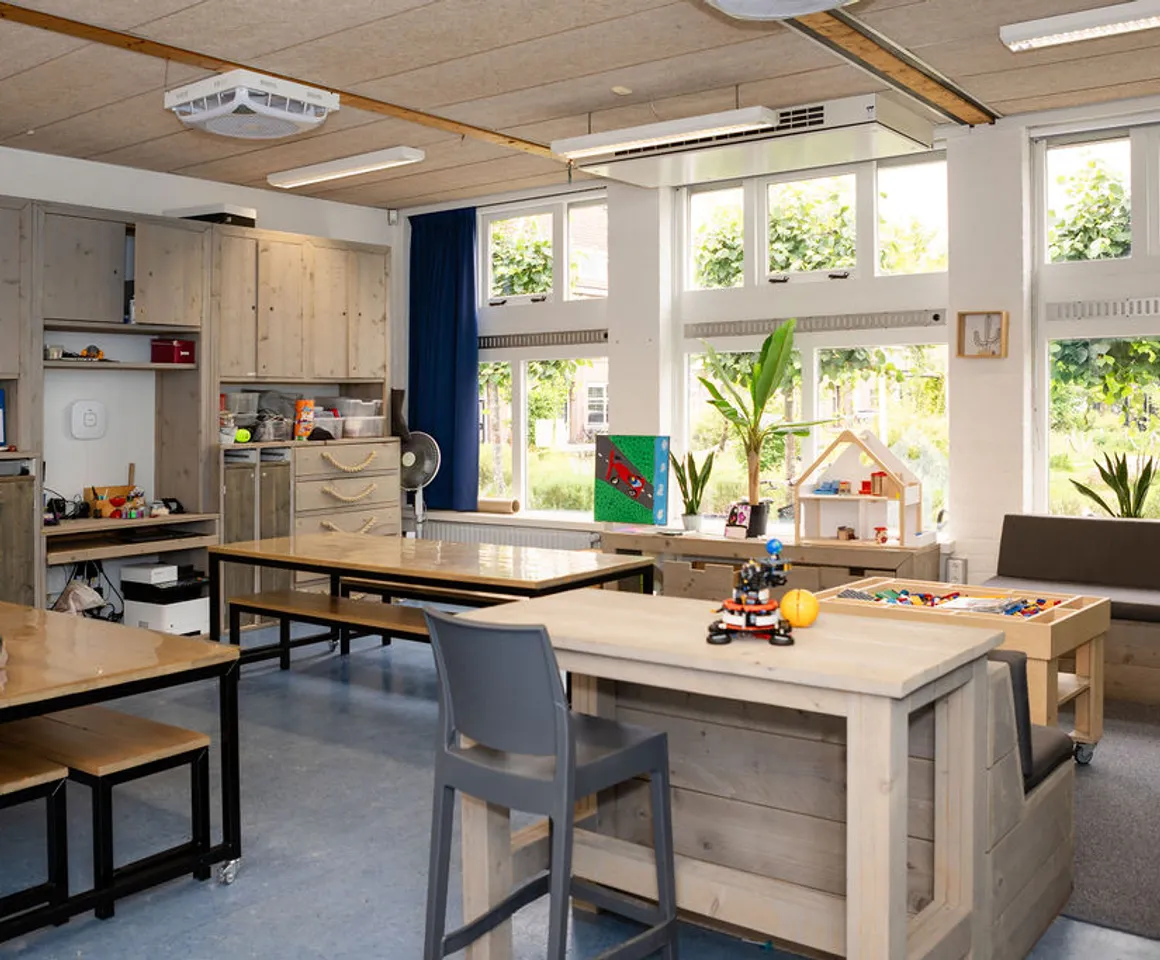 De groepsruimte van buitenschoolse opvang de Jutter, kinderopvang Kind&co Ludens