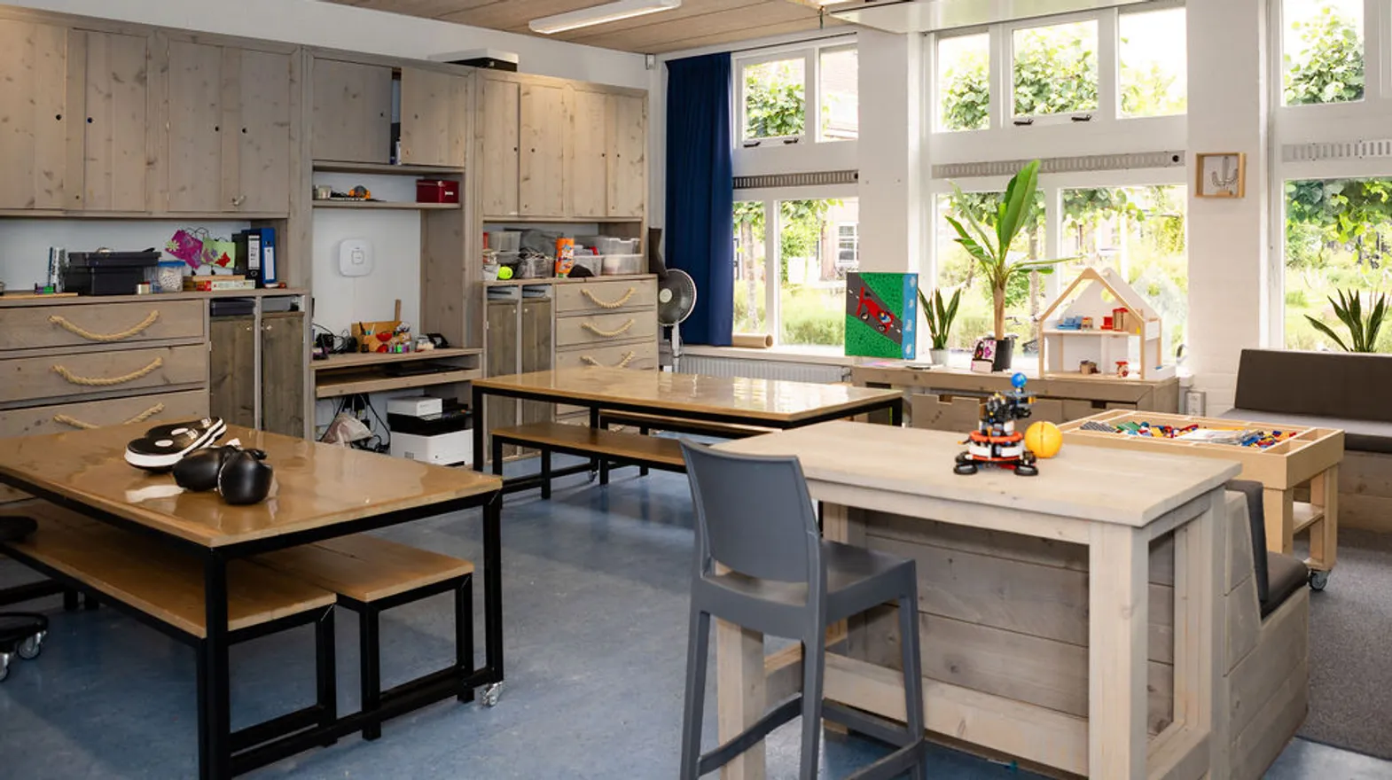 De groepsruimte van buitenschoolse opvang de Jutter, kinderopvang Kind&co Ludens