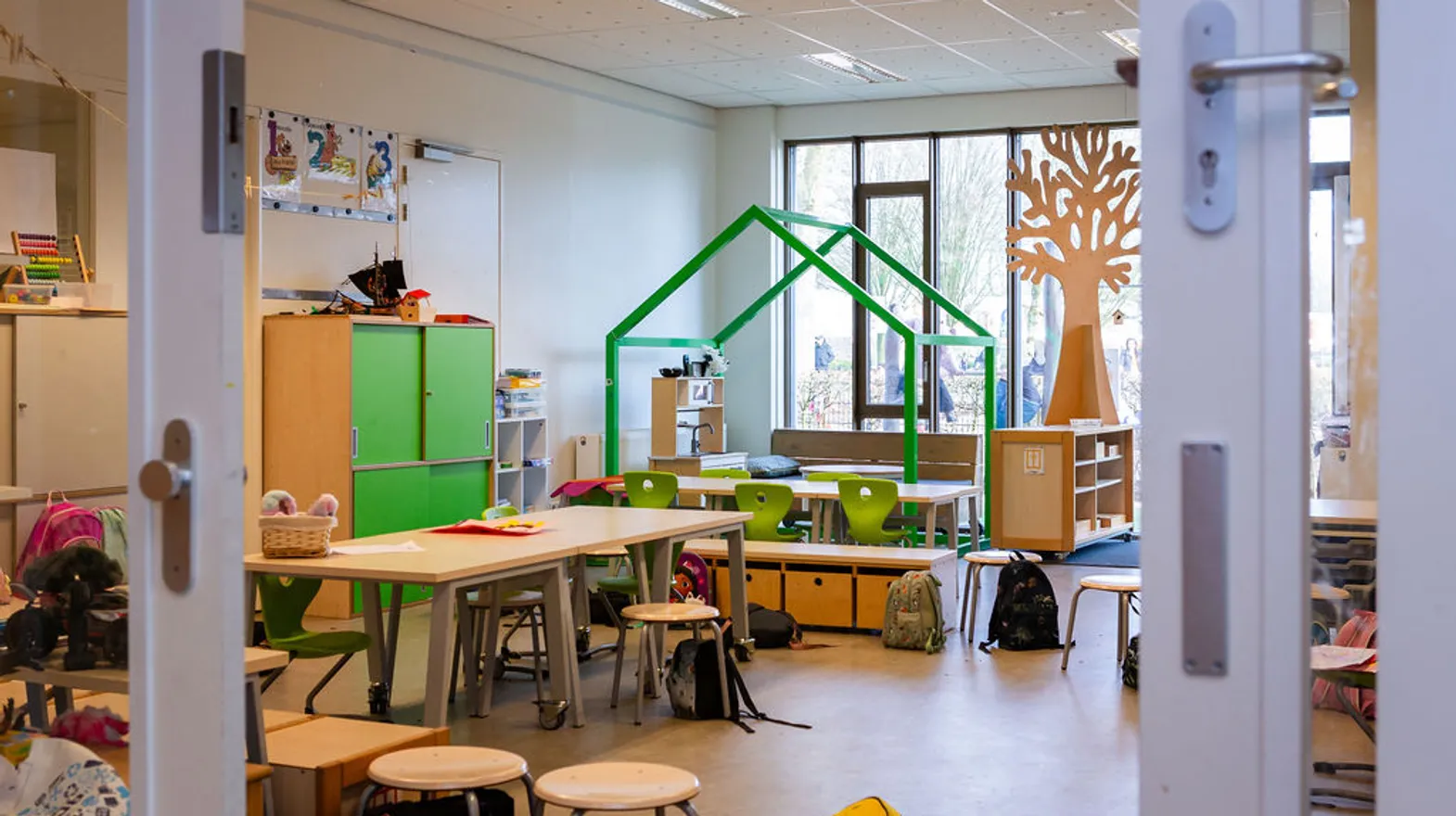 De groepsruimte van buitenschoolse opvang IJsbeer, kinderopvang Kind&co ludens