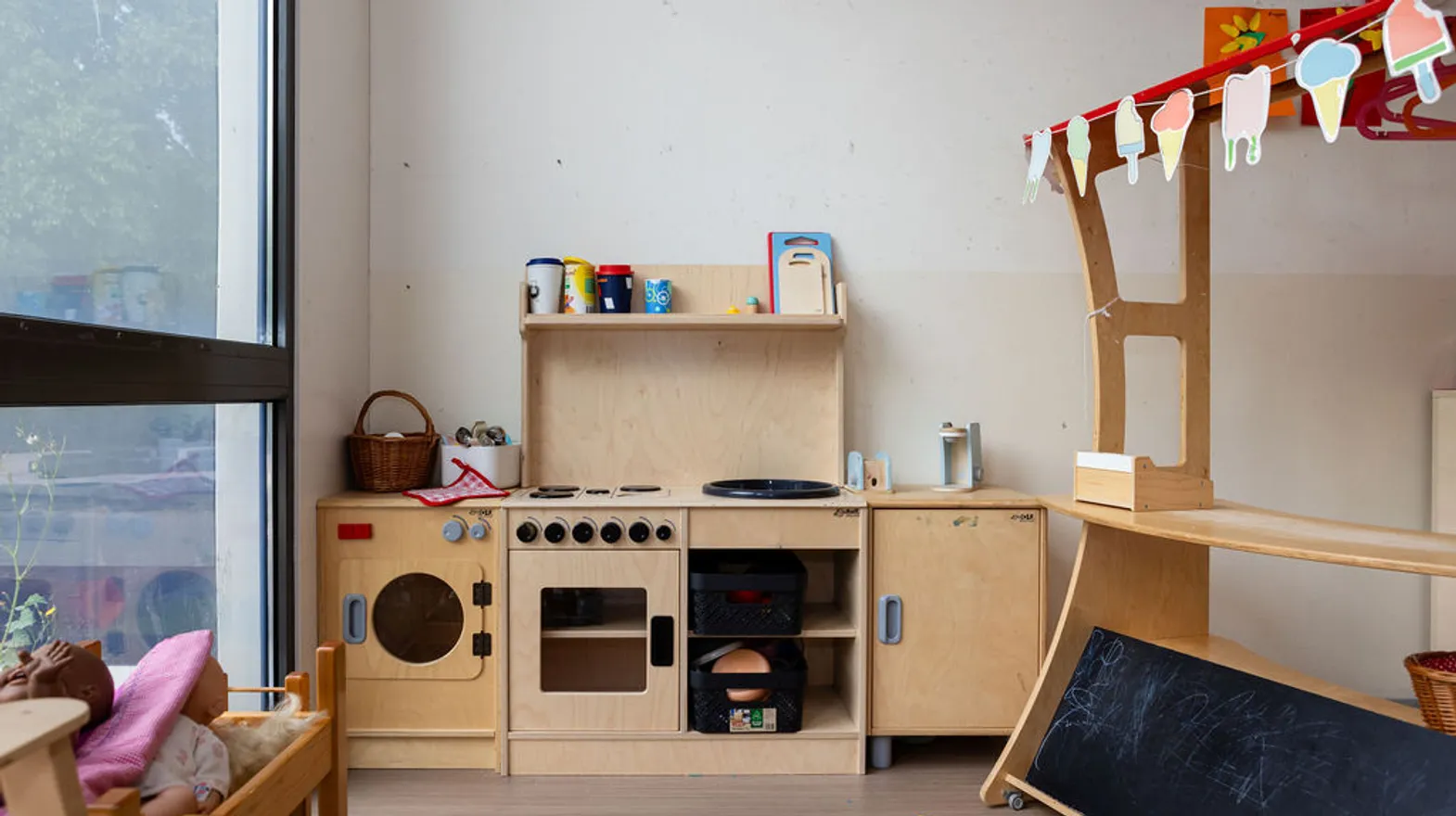 Binnenruimte van PO Marcus van Kind&co ludens