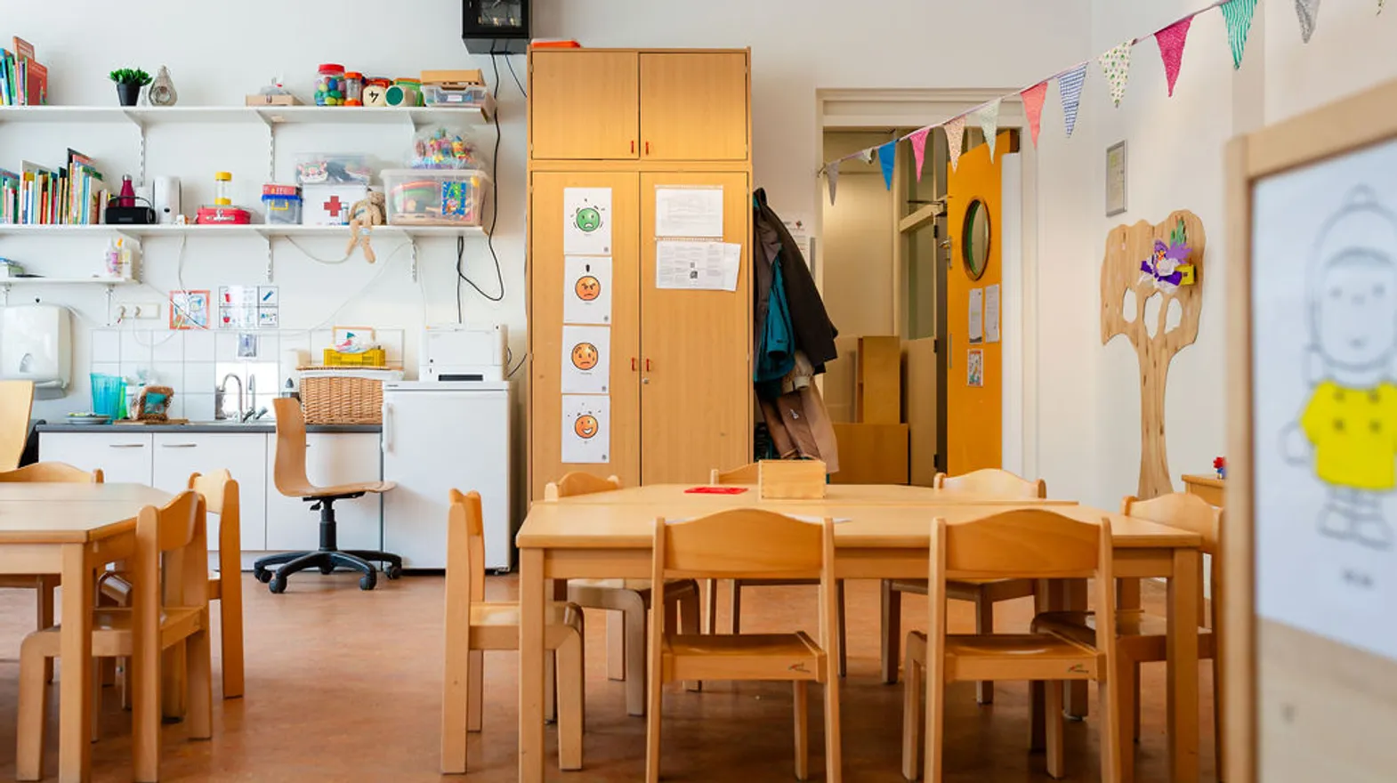 De groepsruimte van peuteropvang Kaleidoskoop Columbus, kinderopvang Kind&co Ludens