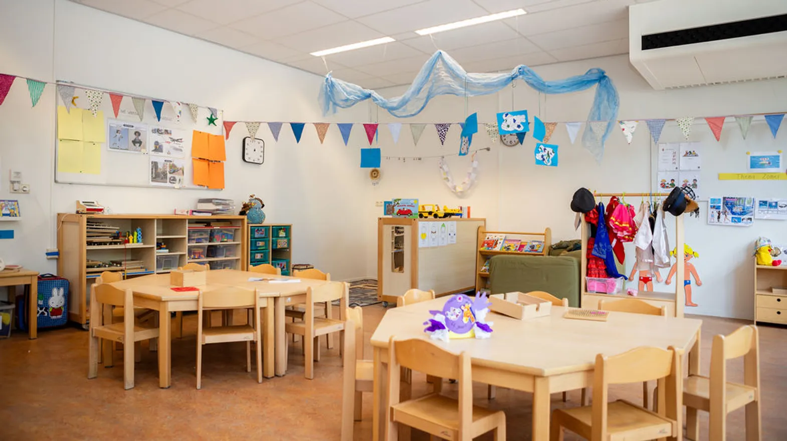 De groepsruimte van peuteropvang Kaleidoskoop Columbus, kinderopvang Kind&co Ludens