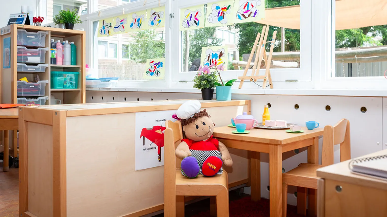 De huishoek van peuteropvang Kaleidoskoop Columbus, kinderopvang Kind&co Ludens