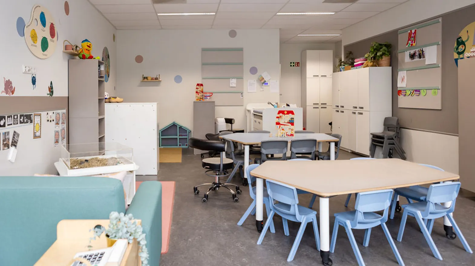 De groepsruimte van peuteropvang Teun bij kinderopvang Kind&co Ludens