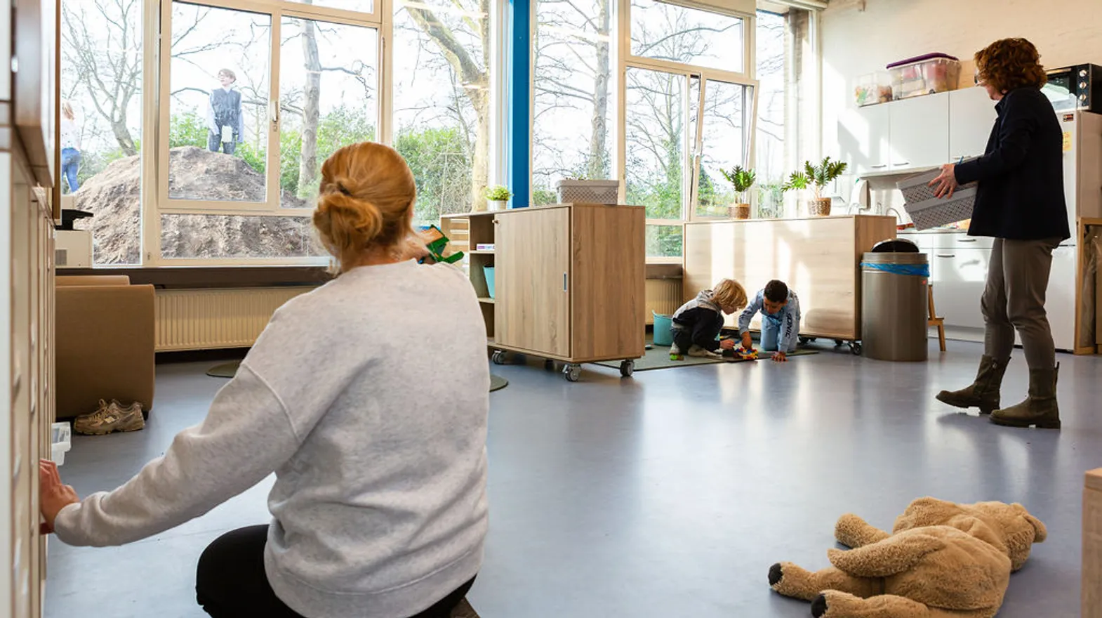 Kinderen spelen in groepsruimte bij buitenschoolse opvang De Panter, kinderopvang Kind&co ludens