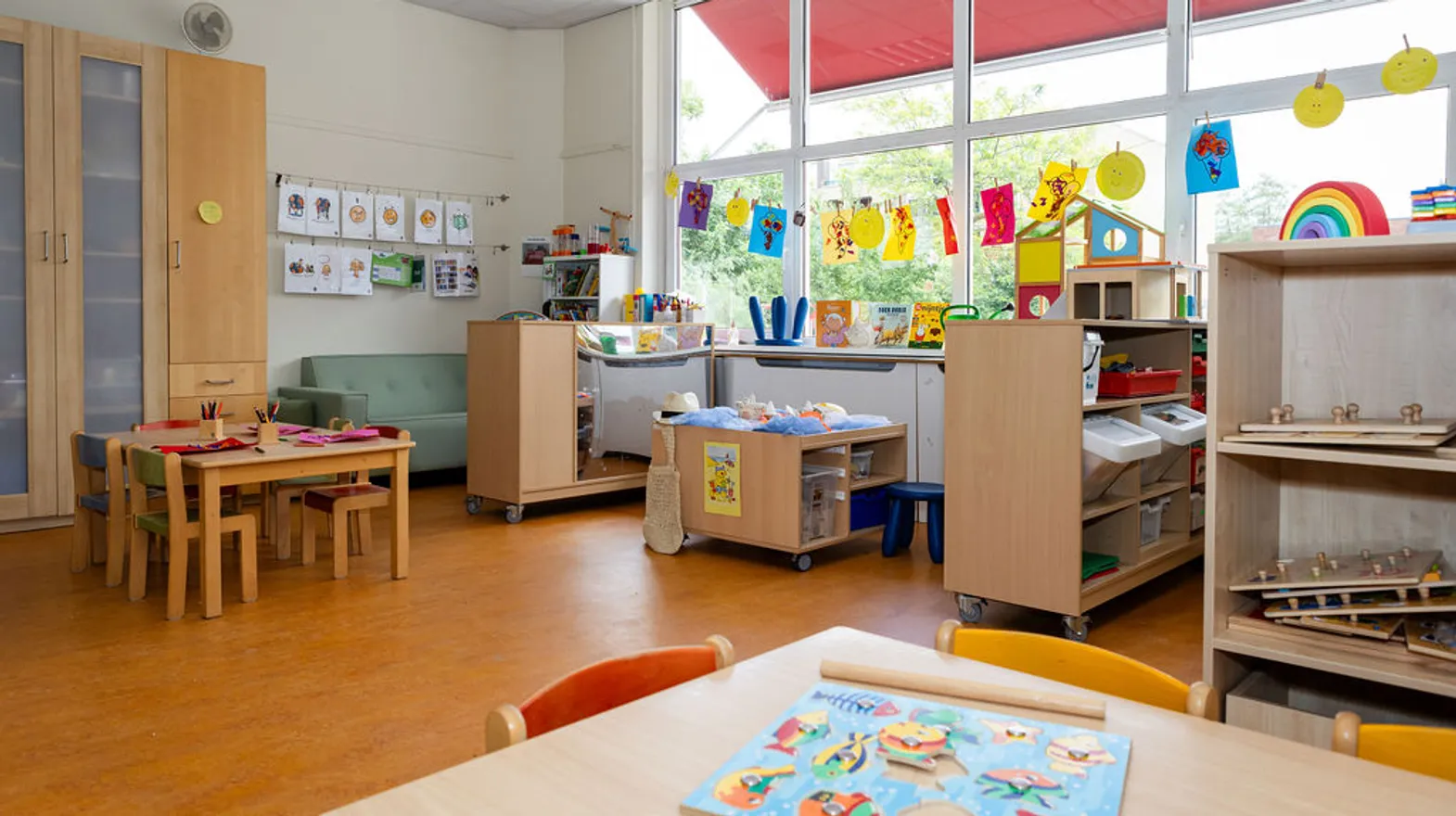 De groepsruimte van peuteropvang Puk, kinderopvang Kind&co Ludens