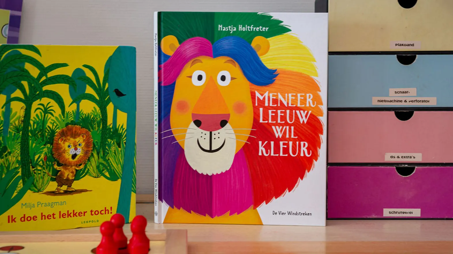 Speelmateriaal en boeken bij peuteropvang Sneeuwmuis, kinderopvang Kind&co ludens