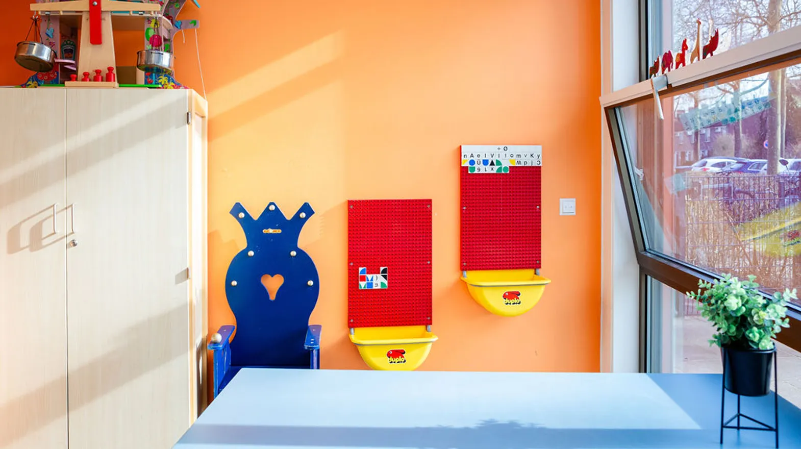 De bouwhoek van peuteropvang Sneeuwmuis, kinderopvang Kind&co ludens