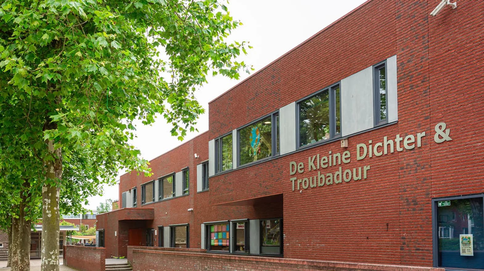 Het pand van buitenschoolse opvang Troubadour, kinderopvang Kind&co Ludens