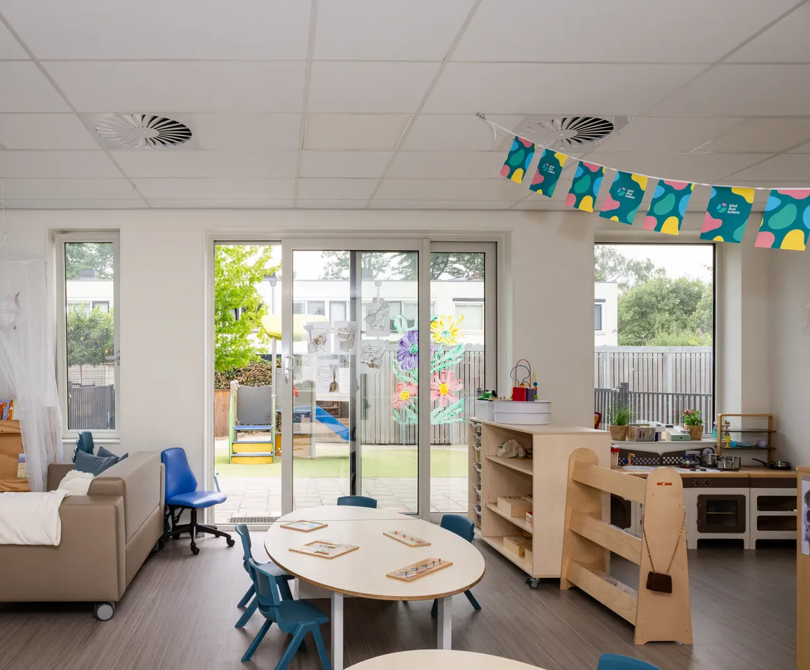 Binnenruimte van PO Klopvaart in Utrecht van Kind&co ludens