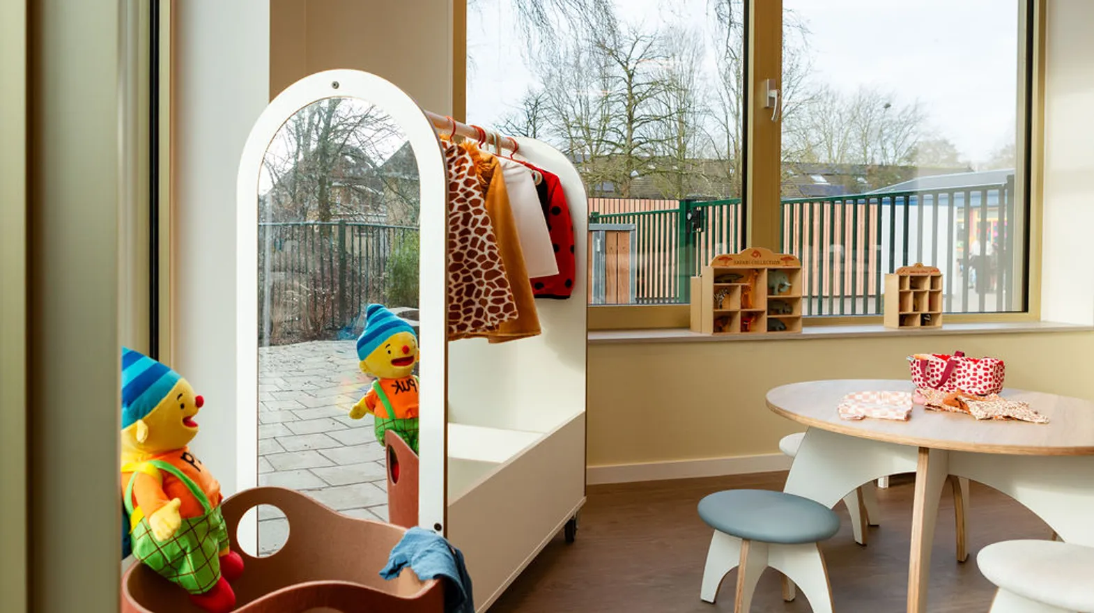 De verkleedhoek bij kinderdagverblijf de Triangel, kinderopvang Kind&co Ludens