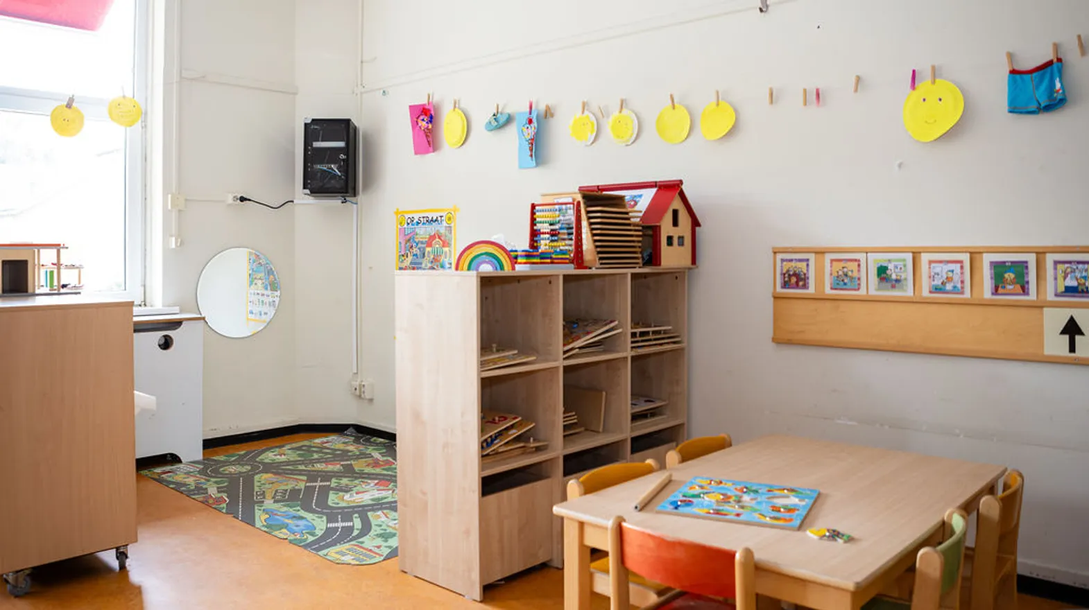 De groepsruimte van peuteropvang Puk, kinderopvang Kind&co Ludens