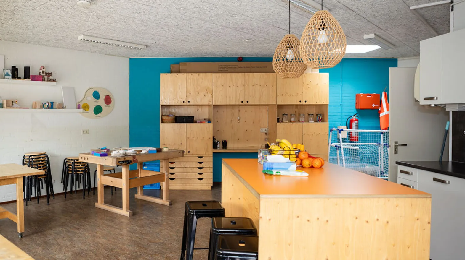 De groepsruimte van buitenschoolse opvang Strandlopers bij kinderopvang Kind&co Ludens