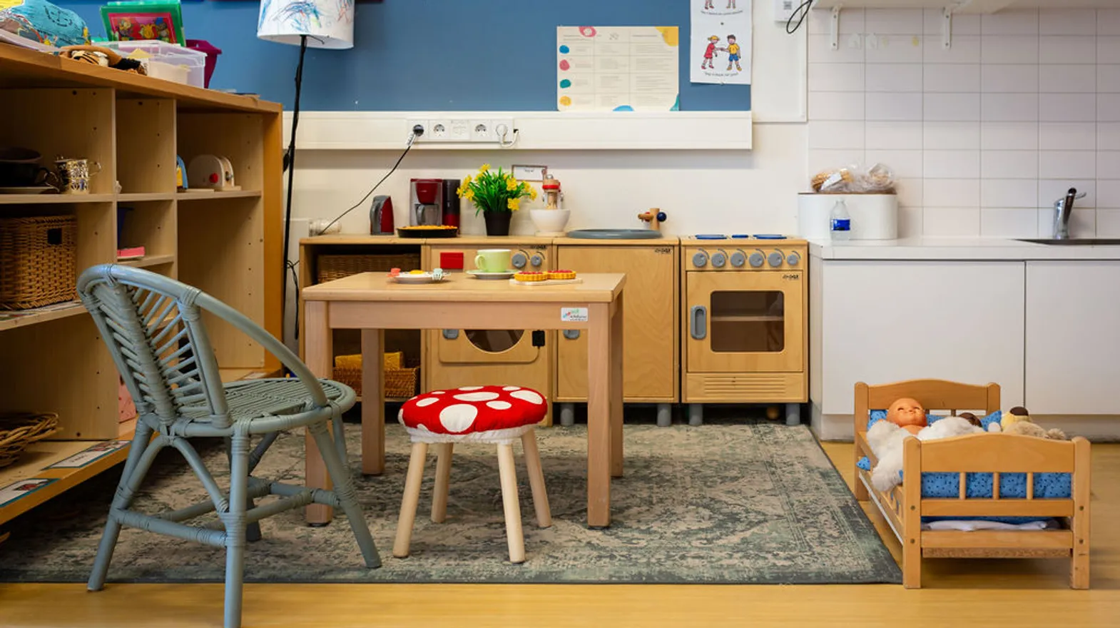 De huishoek van peuteropvang de Olijfboom, kinderopvang Kind&co Ludens