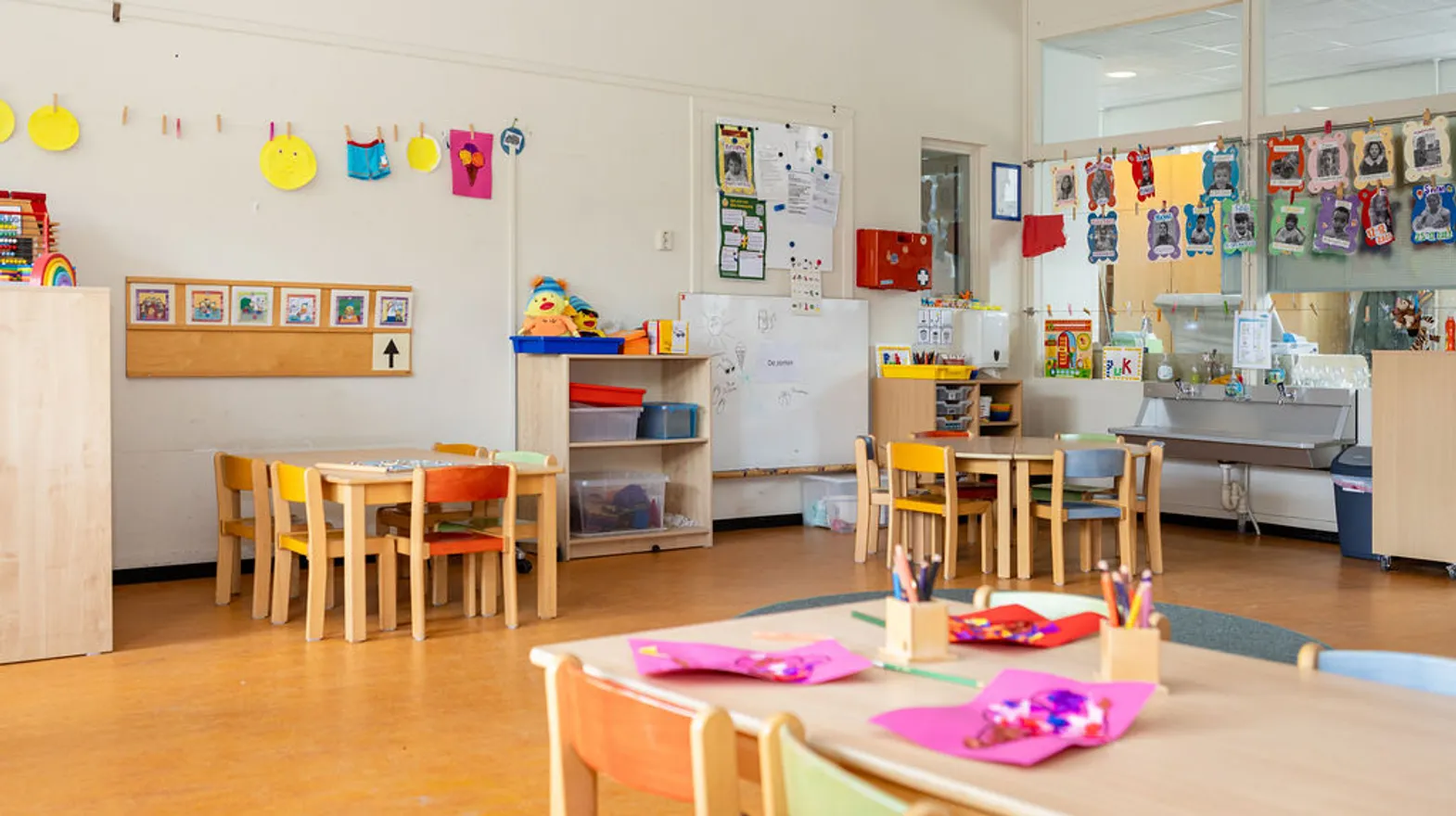 De groepsruimte van peuteropvang Puk, kinderopvang Kind&co Ludens