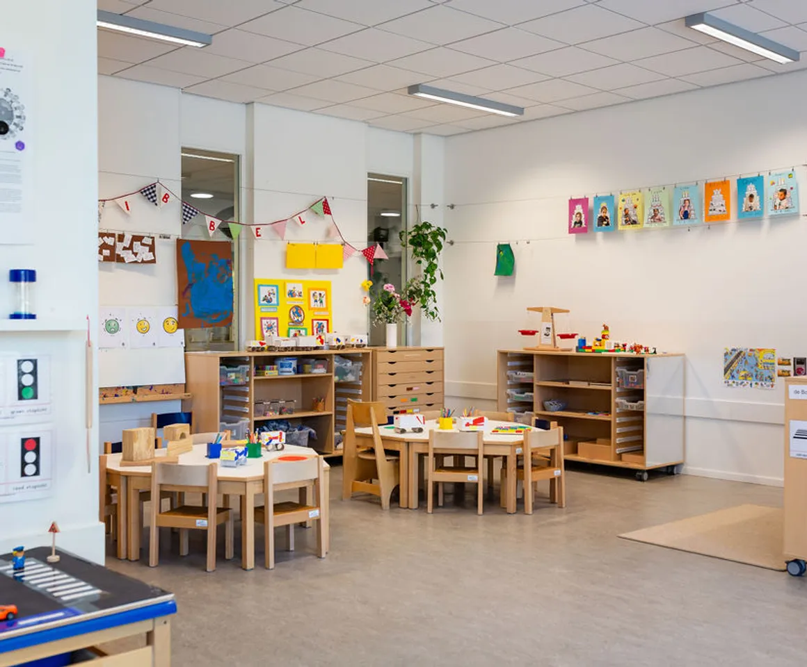 De verschillende speelhoeken van peuteropvang Dreumes Dribbel, kinderopvang Kind&co Ludens