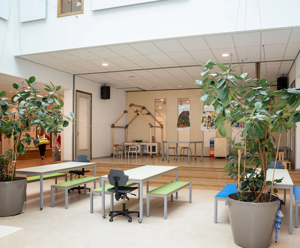 Binnenruimte hal BSO Onder de bogen Utrecht Kind&co ludens