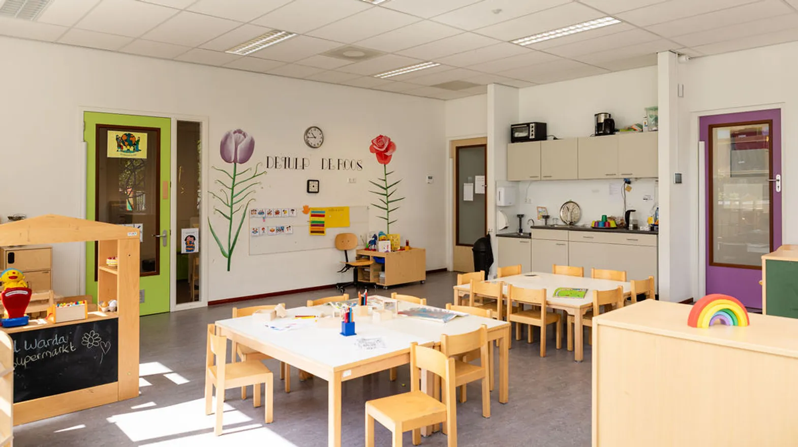 Verschillende speelhoeken bij peuteropvang El Warda bij kinderopvang Kind&co Ludens
