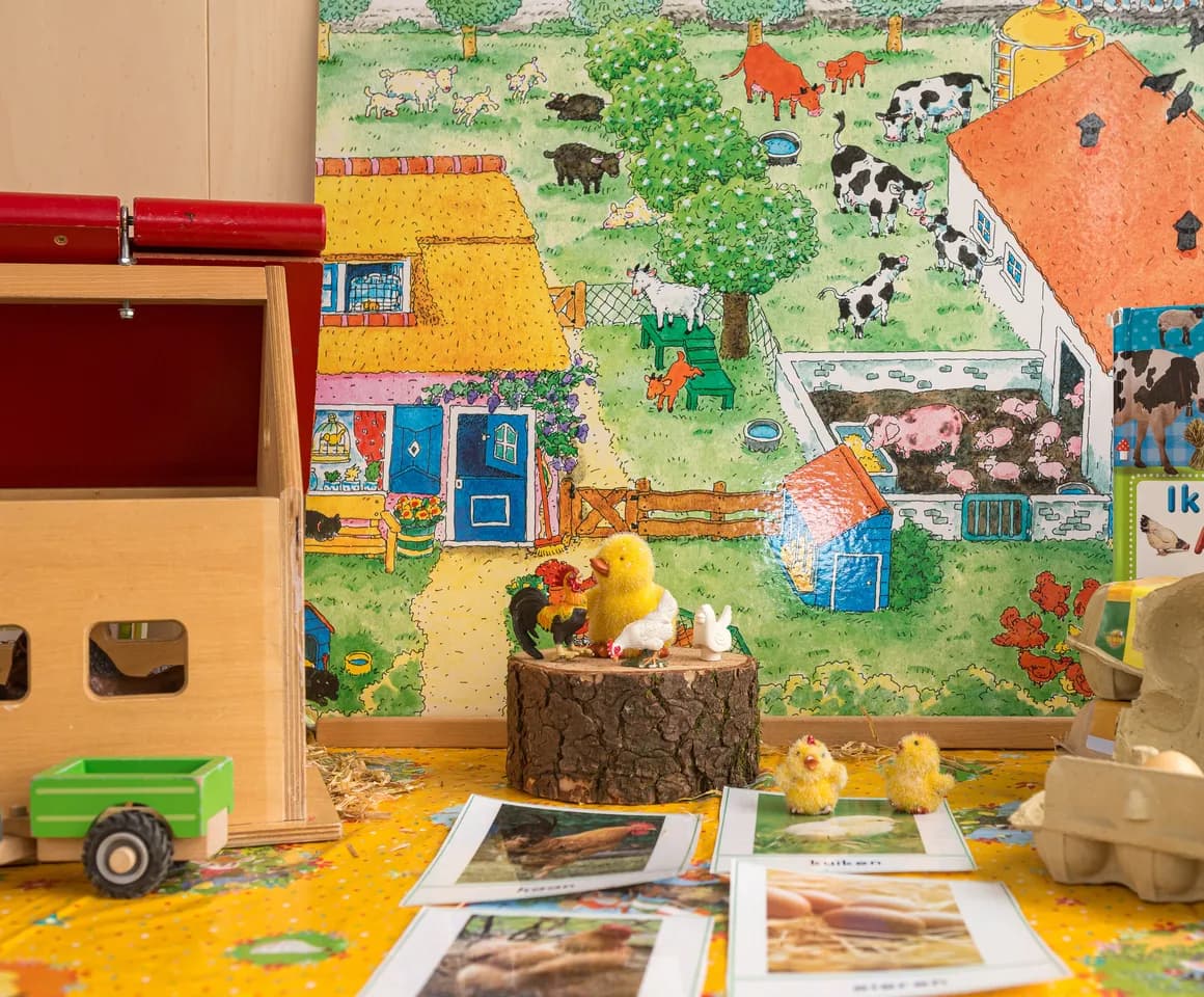 De themahoek boerderij bij peuteropvang Winnie de Pooh, Kind&co ludens