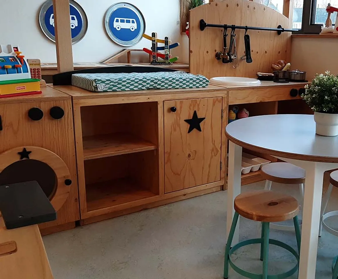 De huishoek van peuteropvang Zwaluw, kinderopvang Kind&co ludens