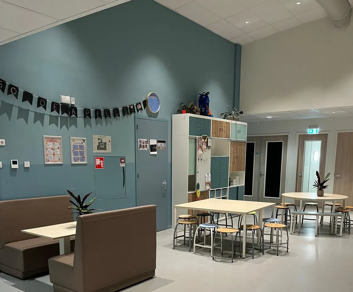 De groepsruimte van buitenschoolse opvang Haarzicht bij kinderopvang Kind&co ludens