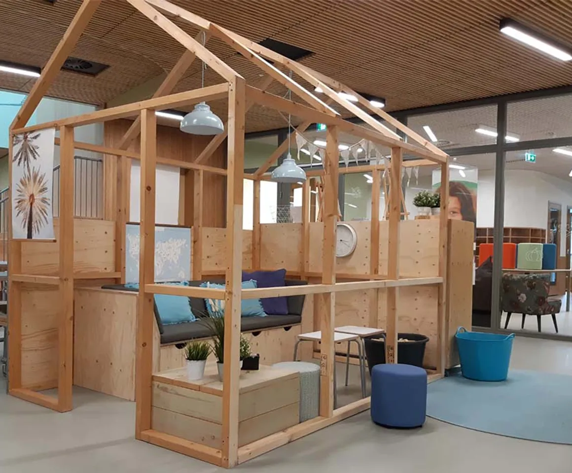 De rust en leeshoek van peuteropvang Zwaluw, kinderopvang Kind&co ludens