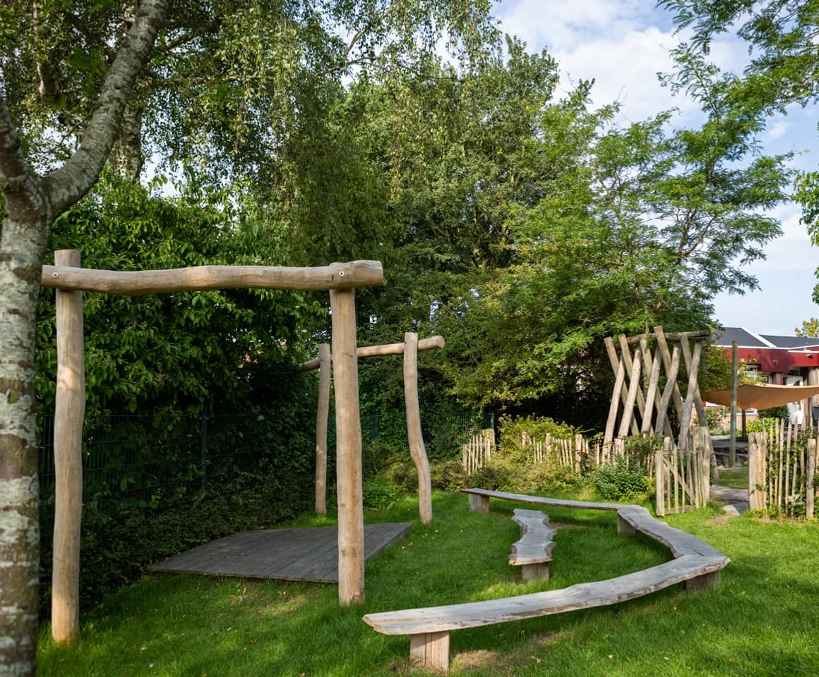 Buitenruimte bij Peuteropvang Woerden Kabouter van kinderopvang Kind&co ludens
