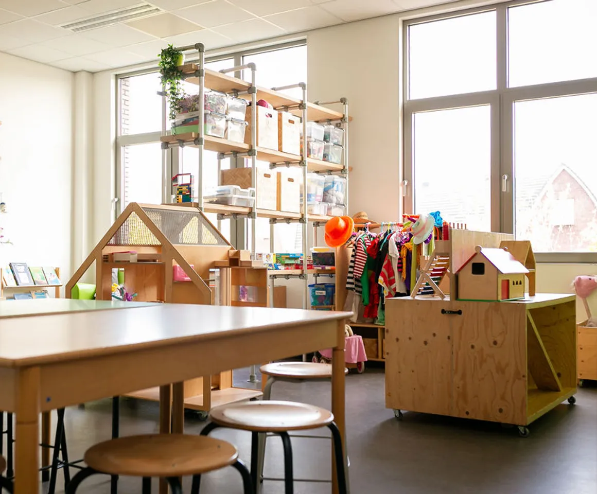 De groepsruimte van buitenschoolse opvang buitenrijk, kinderopvang Kind&co Ludens