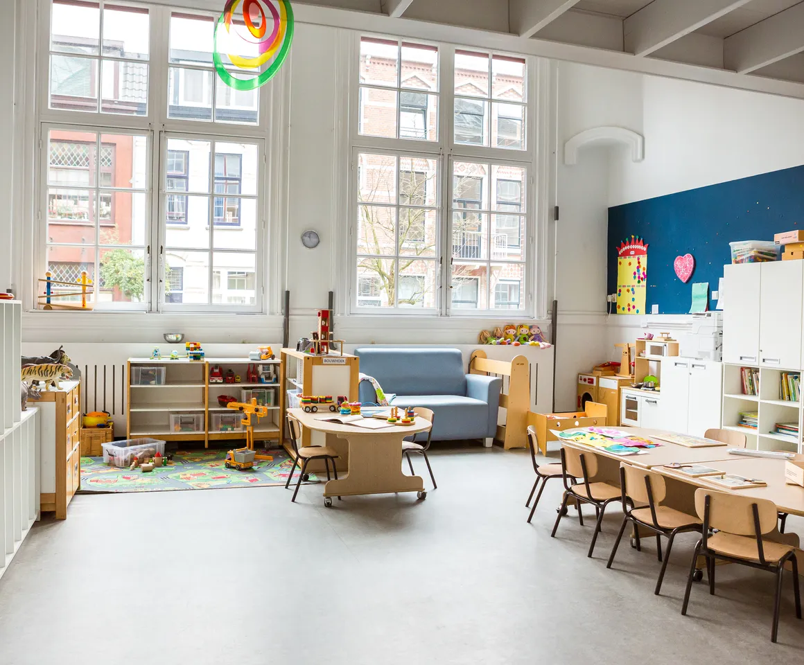 De groepsruimte van peuteropvang Pino, kinderopvang Kind&co Ludens