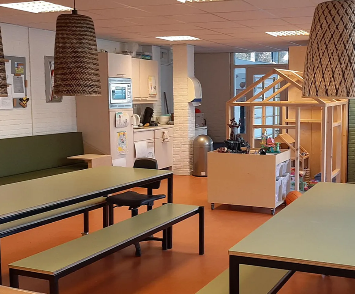 Groepsruimte bij BSO Roezemoes De Meern van kinderopvang Kind&co ludens