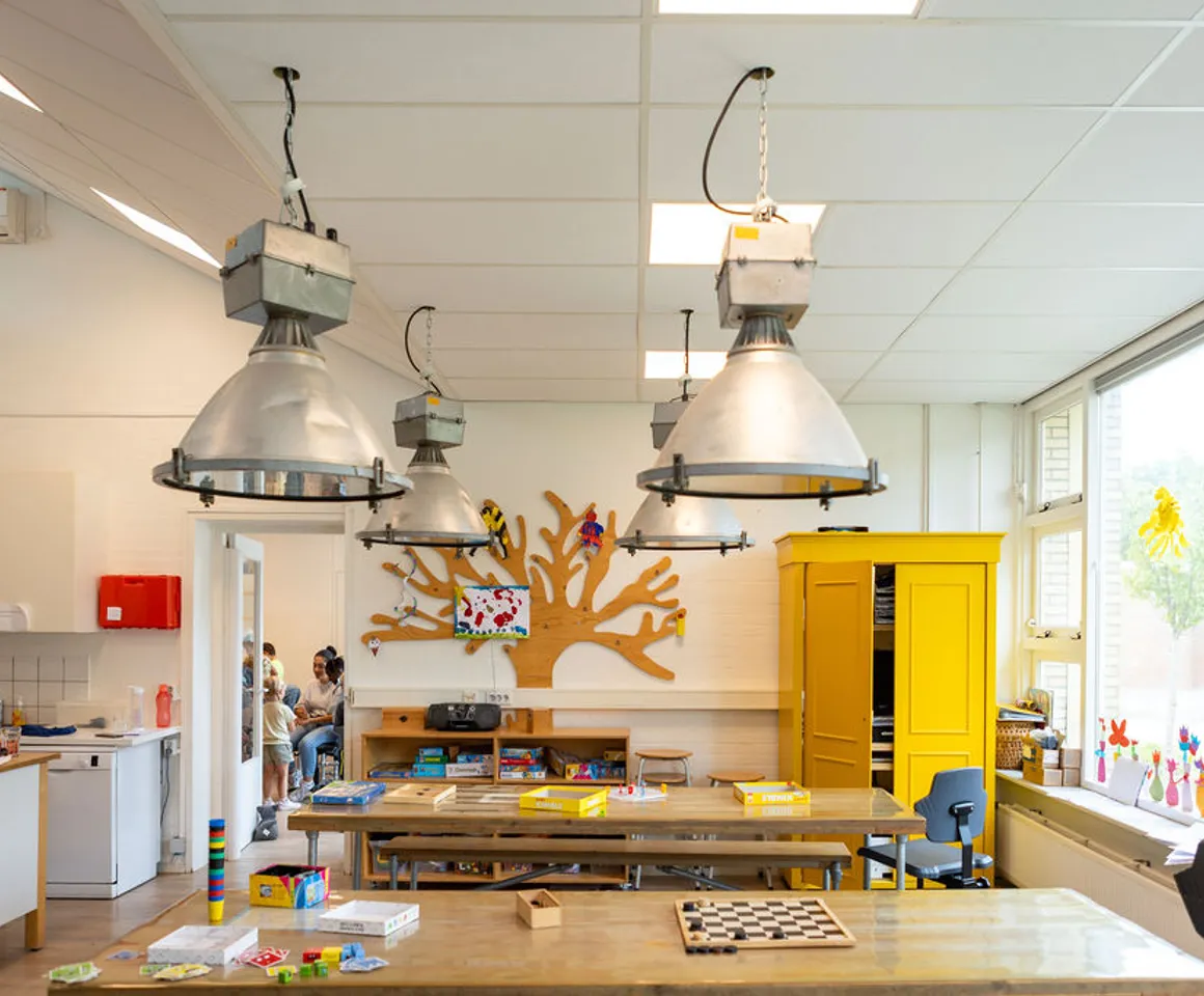 Knutselruimte bij BSO Woerden De Malle Molen van Kinderopvang Kind&co ludens