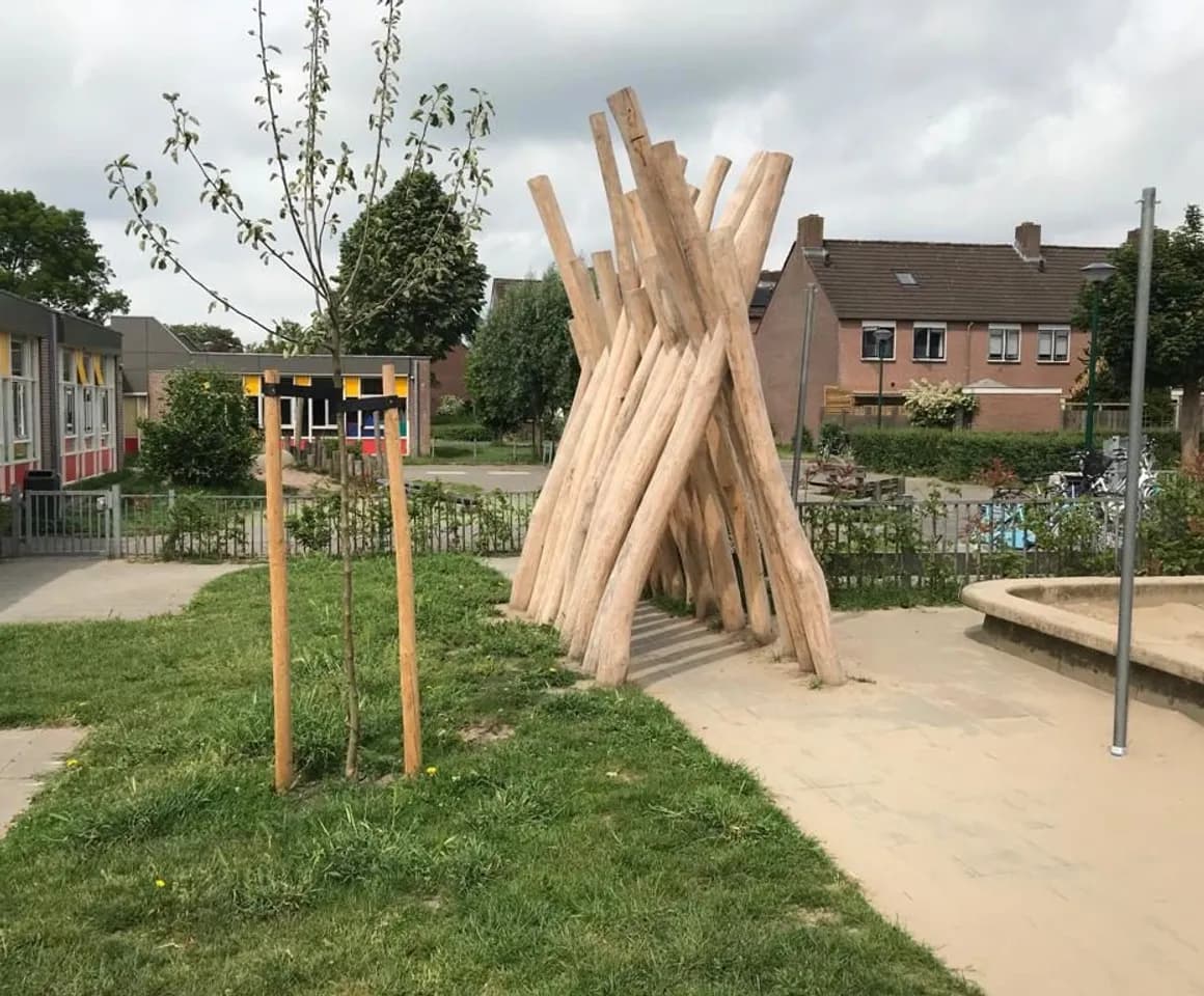 Buitenruimte bij Peuteropvang Wijk bij Duurstede De Hobbit van kinderopvang Kind&co ludens