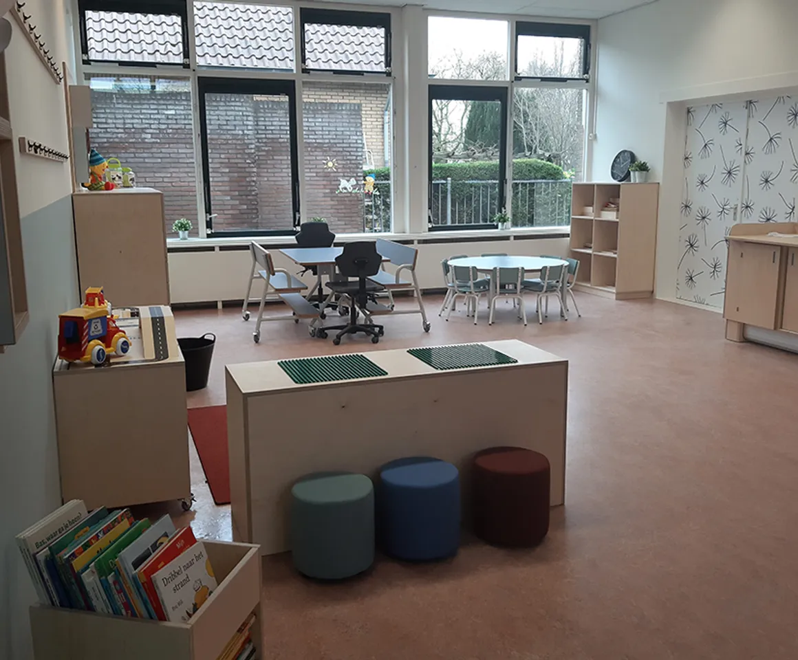 Groepsruimte bij Peuteropvang De Brug Nieuwerbrug van kinderopvang Kind&co ludens
