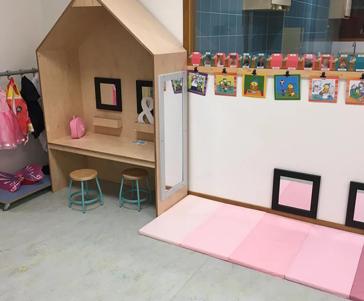 Speelhoek bij kinderdagverblijf Veenendaal Zwaluw van kinderopvang Kind&co ludens