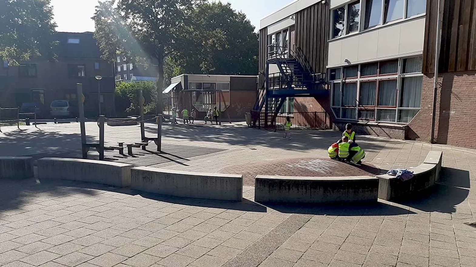 Buitenruimte bij BSO Ark in Zuid Diemen van kinderopvang Kind&co ludens