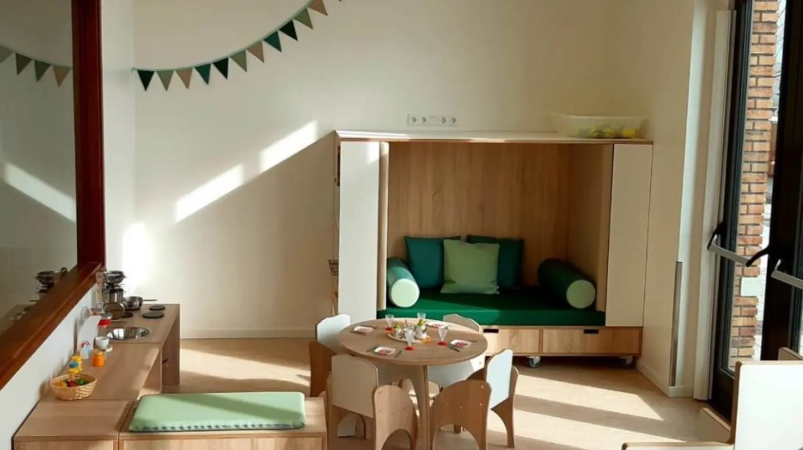 Speelhoekje bij peuteropvang Weespersluis in Weesp van kinderopvang Kind&co ludens