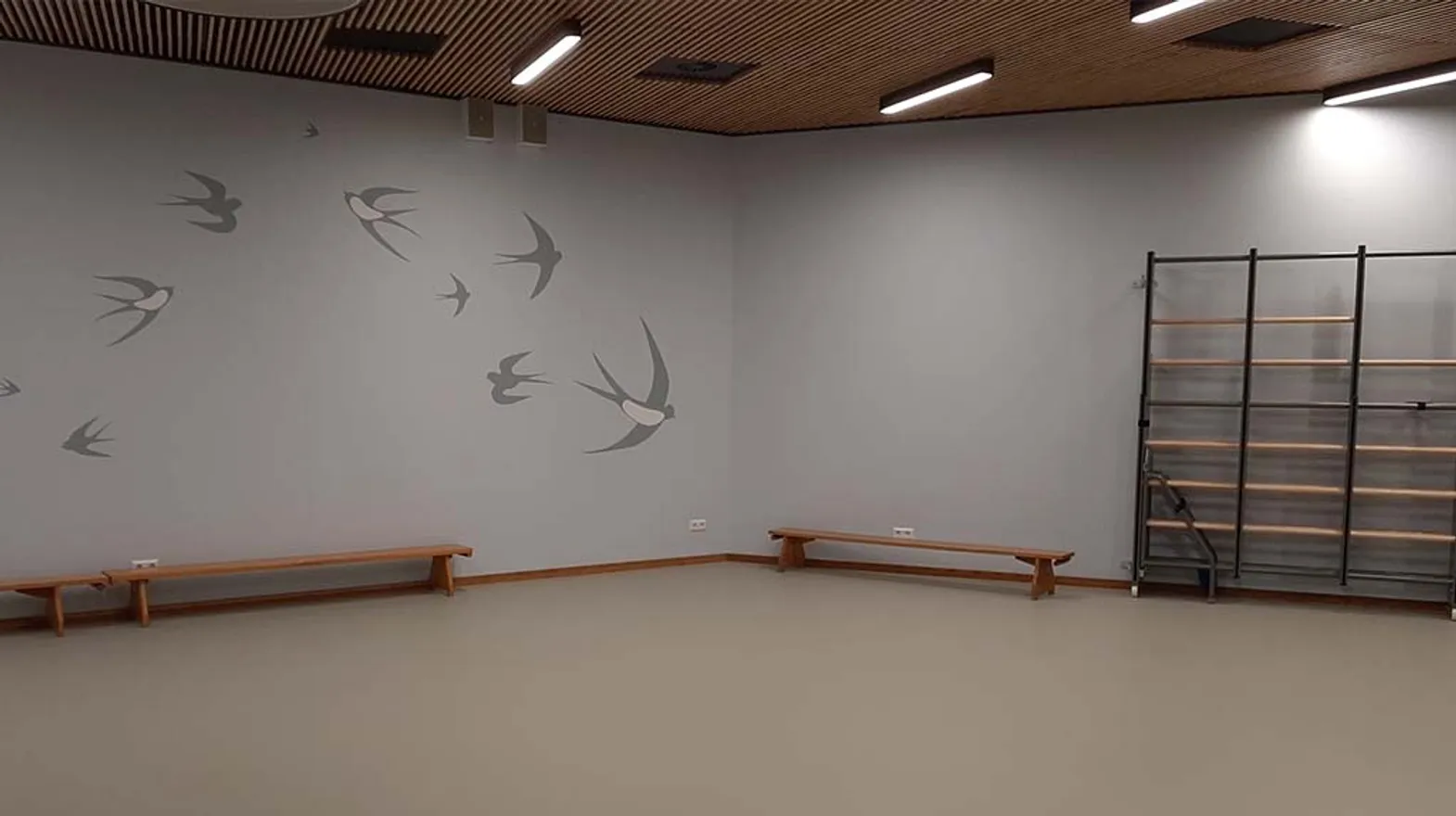 De gymzaal van peuteropvang Zwaluw, kinderopvang Kind&co ludens
