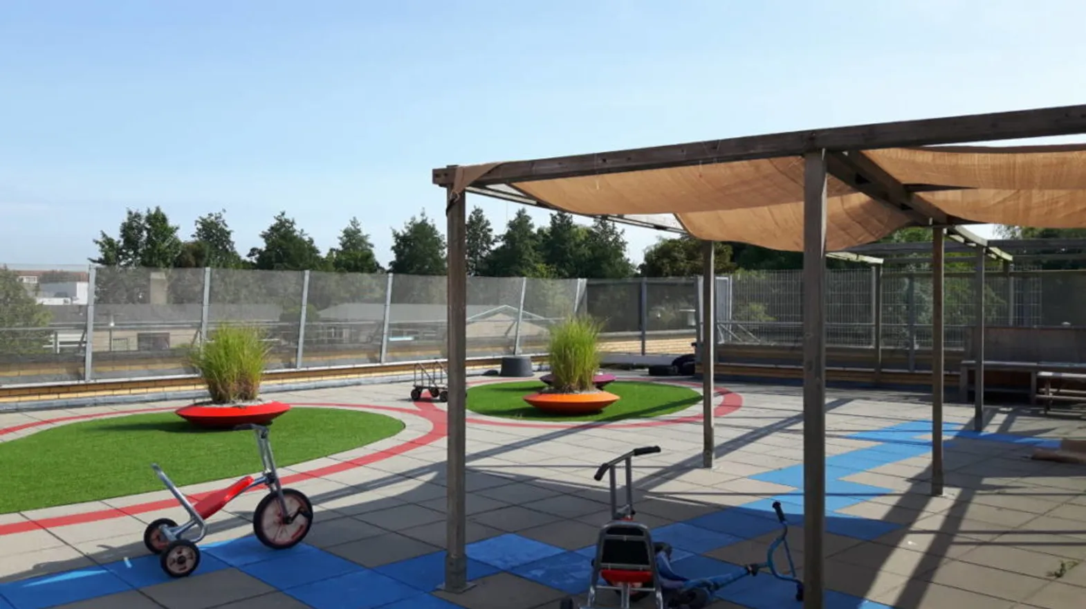 Buitenruimte van BSO Knots Breukelen bij kinderopvang Kind&co ludens