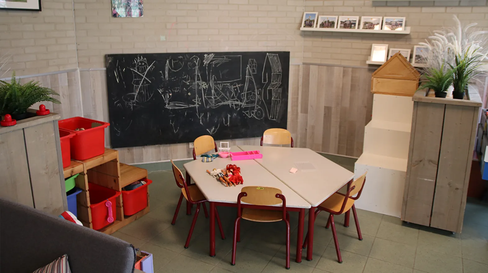 De groepsruimte van buitenschoolse opvang Victoria, kinderopvang Kind&co Ludens