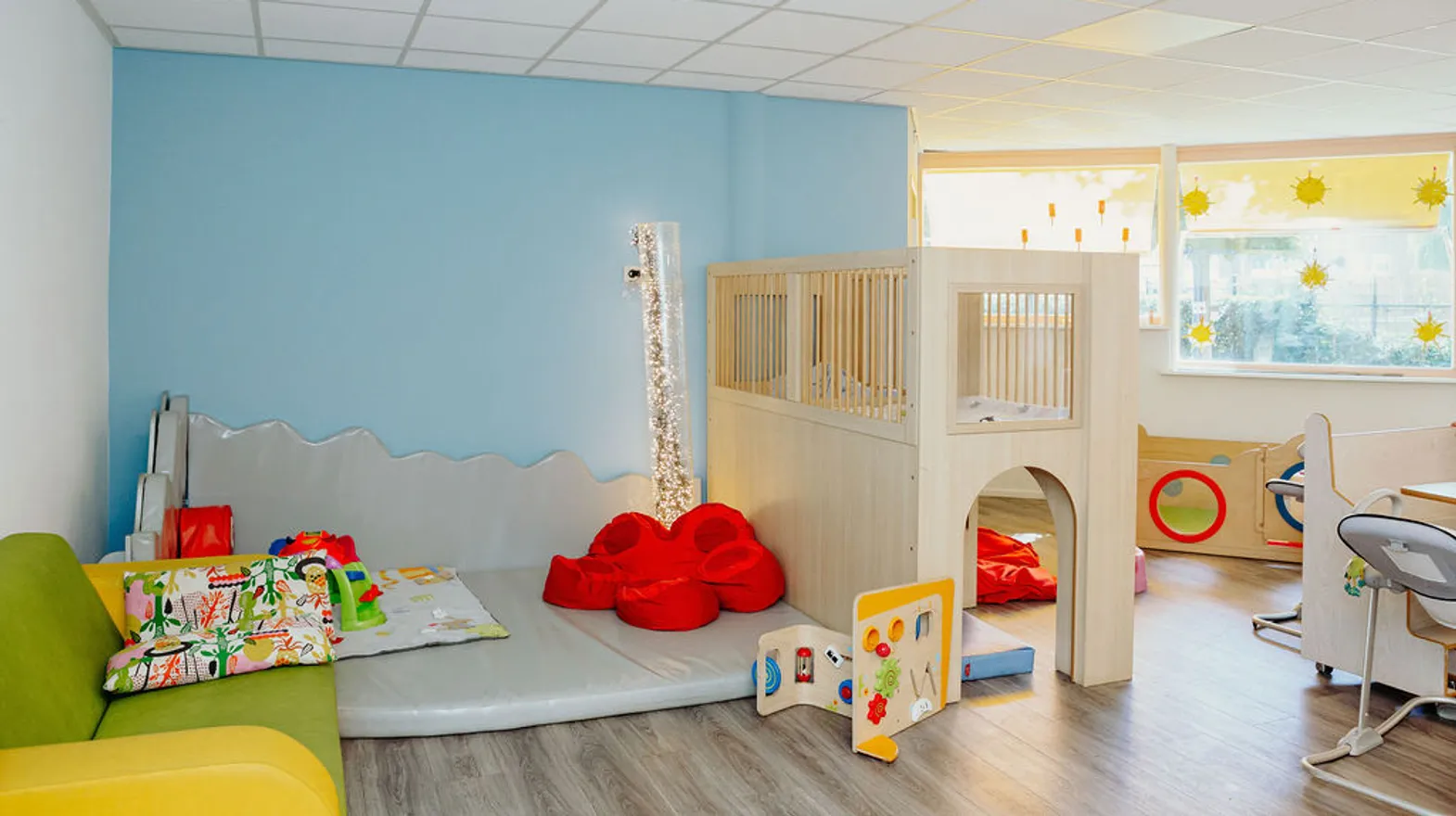 De baby speelhoek van kinderdagverblijf Jonas, kinderopvang Kind&co ludens