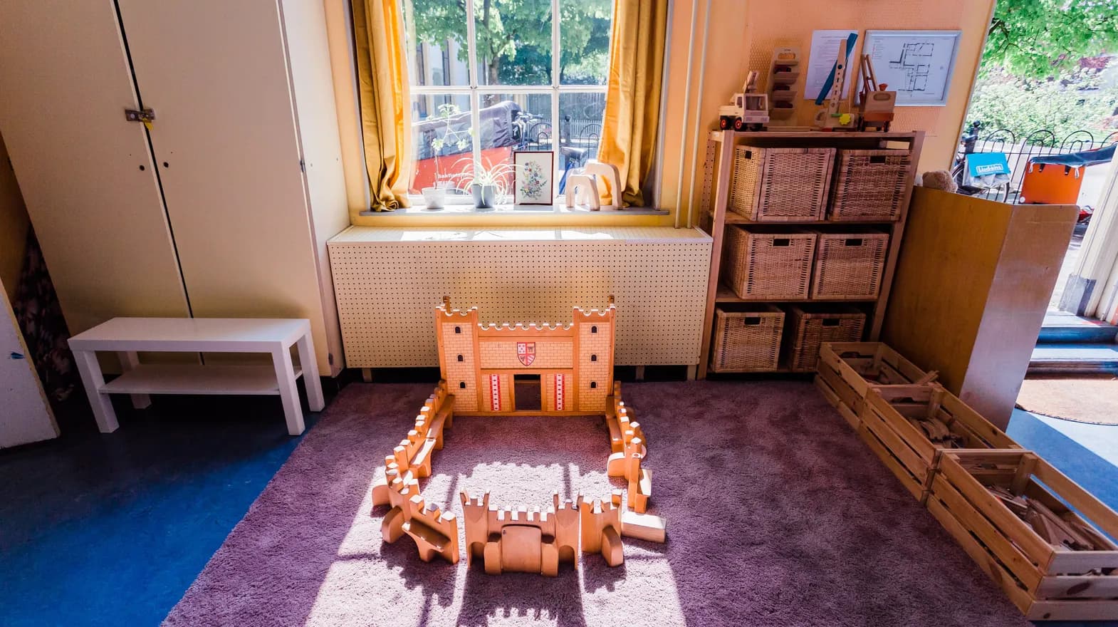 De bouwhoek bij peuteropvang Marijntje, Kind&co ludens