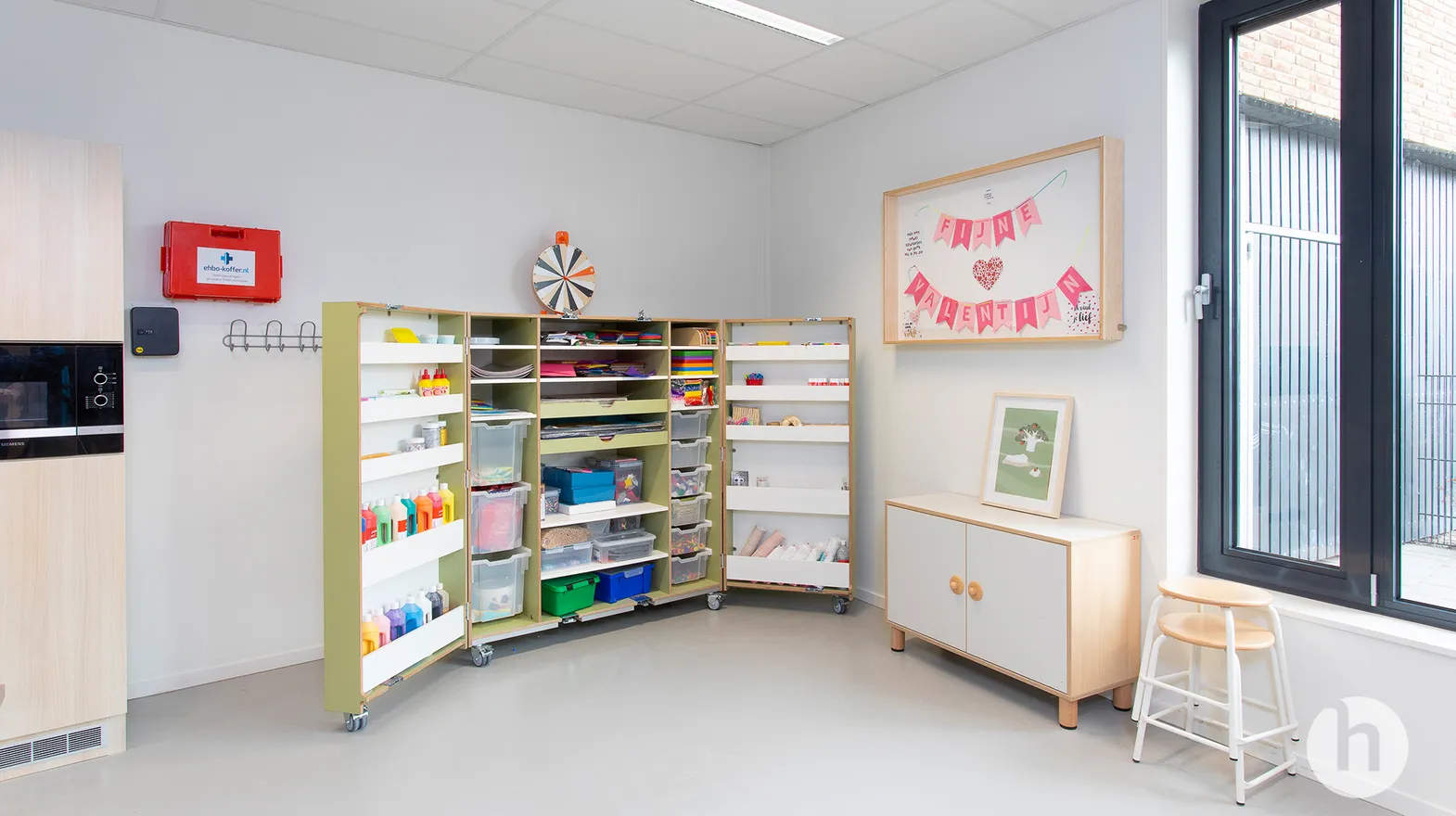Knutselkast bij KDV Vleuten Haarzicht van kinderopvang Kind&co ludens