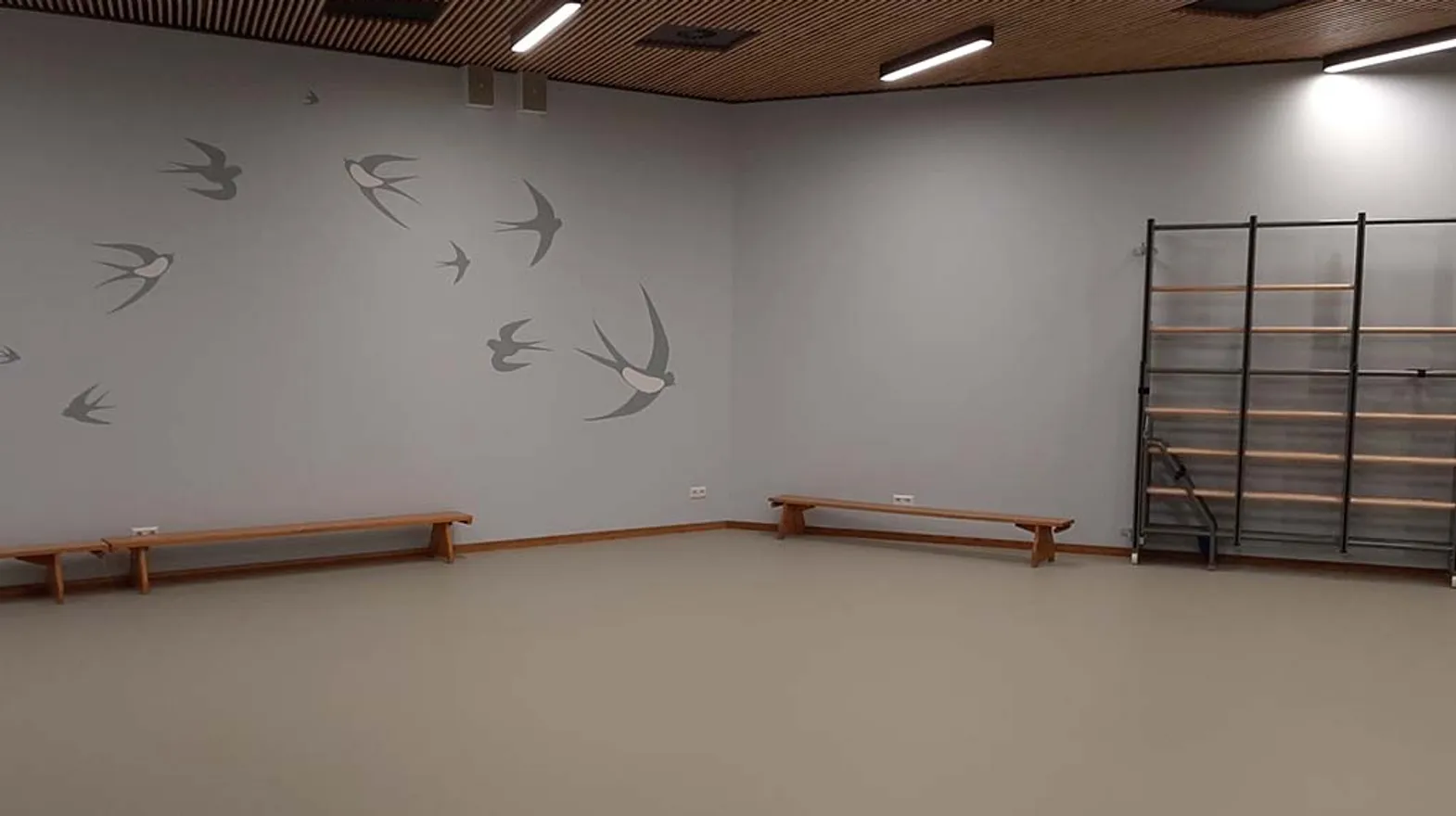 De gymzaal van peuteropvang Zwaluw, kinderopvang Kind&co ludens