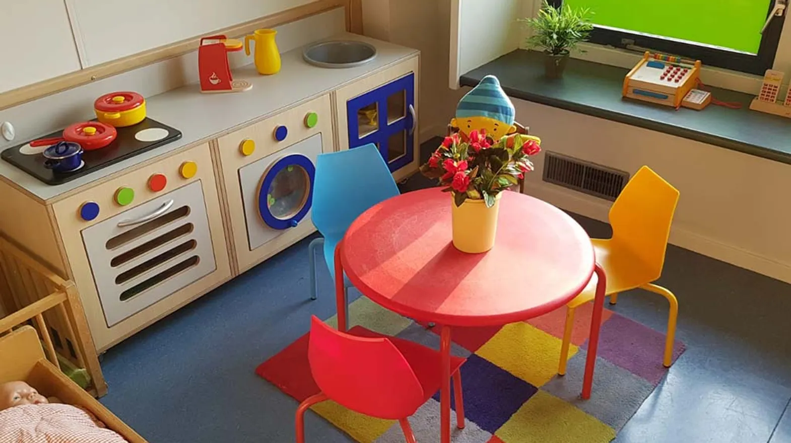 Speelhoek met keukentje bij Peuteropvang Houten Fontein van kinderopvang Kind&co ludens