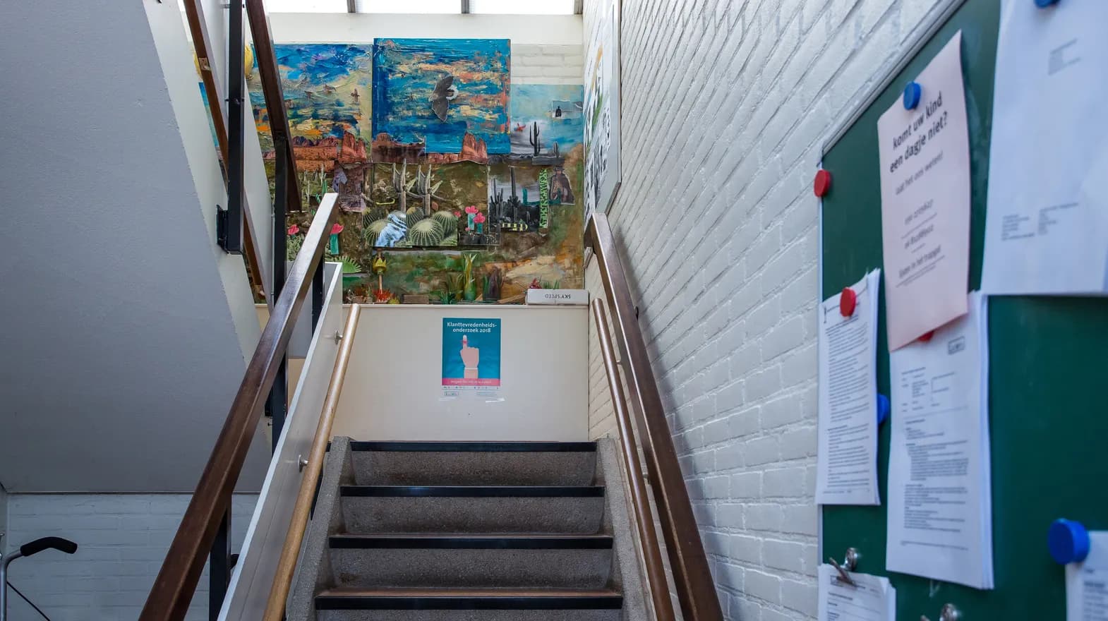 Trappenhuis bij BSO Utrecht Kaktus van kinderopvang Kind&co ludens